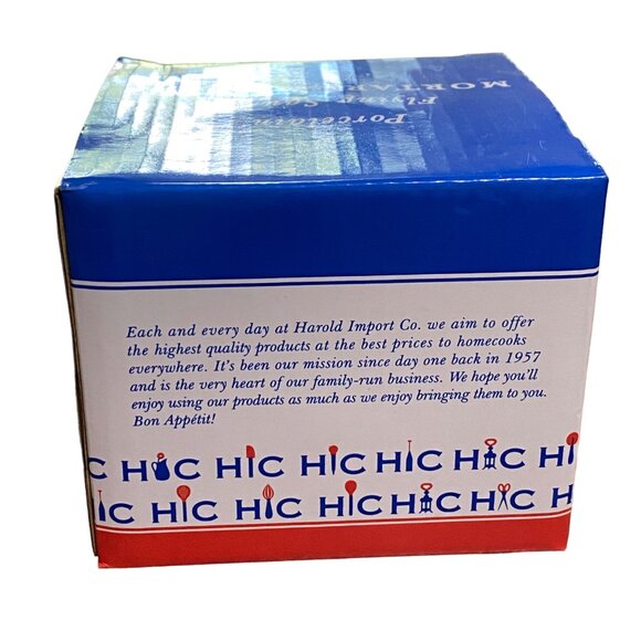 Porcelain Flying Saucer Mortar and Pestle Set White HIC - Picture 3 of 9